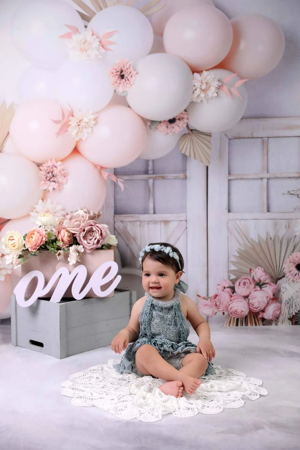 First birthday photography session baby