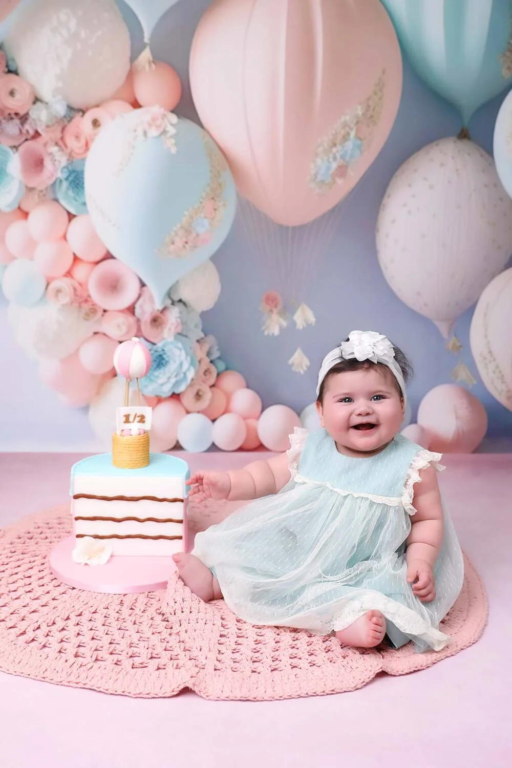 Family birthday photography baby session