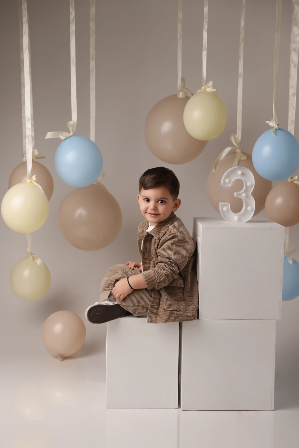 Baby first birthday studio photography